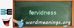 WordMeaning blackboard for fervidness